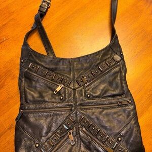 Rebecca minkoff soft Black Leather Studded Women's Bag